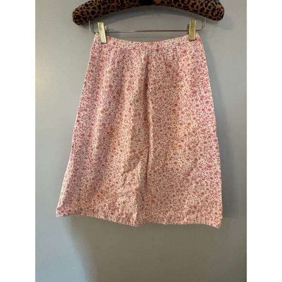 Vintage Handmade Pink Yellow White Floral Blazer and Skirt Set best for XXS - Picture 3 of 8